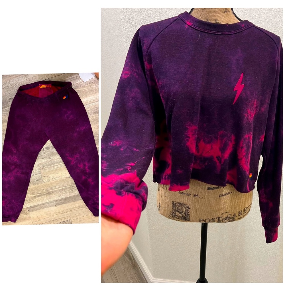 Aviator Nation Matching Crystal Tie Dye Set L